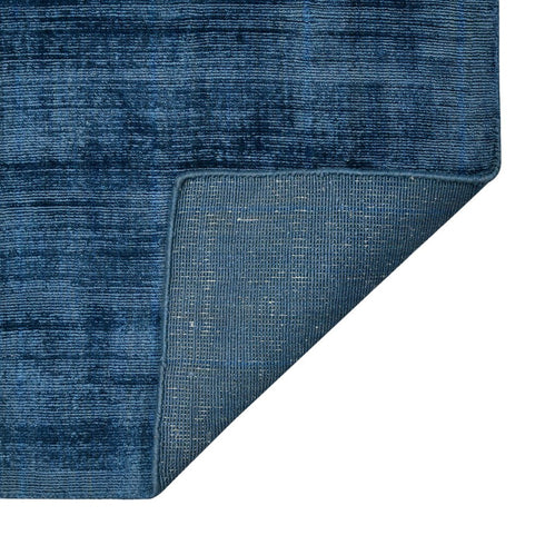8' X 10' Blue Striped Hand Woven Area Rug