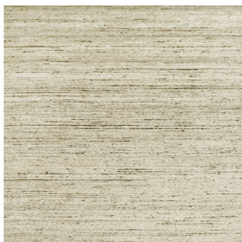5' X 8' Ivory And Brown Wool Striped Hand Woven Area Rug