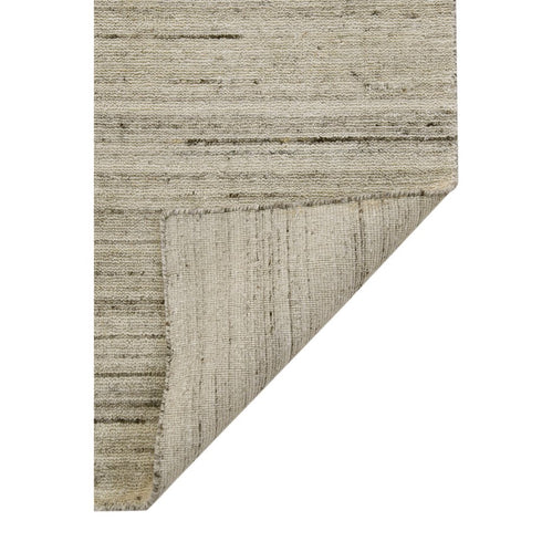 5' X 8' Ivory And Brown Wool Striped Hand Woven Area Rug