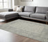 8' X 10' Gray And Ivory Wool Southwestern Hand Hooked Area Rug