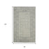 8' X 10' Gray And Ivory Wool Southwestern Hand Hooked Area Rug