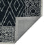 8' X 10' Charcoal And Ivory Wool Southwestern Hand Hooked Area Rug