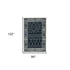 8' X 10' Charcoal And Ivory Wool Southwestern Hand Hooked Area Rug