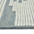 9' X 13' Blue And Ivory Wool Abstract Hand Hooked Area Rug