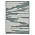 9' X 13' Blue And Ivory Wool Abstract Hand Hooked Area Rug