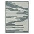 9' X 13' Blue And Ivory Wool Abstract Hand Hooked Area Rug