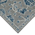8' X 10' Gray Blue And Ivory Wool Floral Medallion Hand Hooked Area Rug