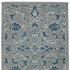 8' X 10' Gray Blue And Ivory Wool Floral Medallion Hand Hooked Area Rug