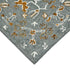 9' X 13' Orange Gray And Ivory Wool Floral Medallion Hand Hooked Area Rug