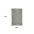 9' X 13' Orange Gray And Ivory Wool Floral Medallion Hand Hooked Area Rug