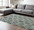 9' X 13' Gray And Ivory Wool Geometric Hand Hooked Area Rug