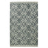 9' X 13' Gray And Ivory Wool Geometric Hand Hooked Area Rug
