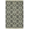8' X 10' Dark Gray And Ivory Wool Geometric Hand Hooked Area Rug