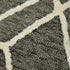 8' X 10' Dark Gray And Ivory Wool Geometric Hand Hooked Area Rug