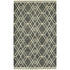 8' X 10' Dark Gray And Ivory Wool Geometric Hand Hooked Area Rug