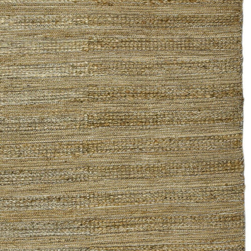 8' X 10' Brown And Beige Jute Striped Flatweave Handmade Area Rug