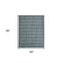 5' X 8' Blue And Ivory Wool Plaid Hand Woven Area Rug