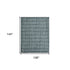 5' X 8' Blue And Ivory Wool Plaid Hand Woven Area Rug