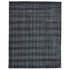 5' X 8' Charcoal And Gray Wool Plaid Hand Woven Area Rug