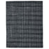 5' X 8' Charcoal And Gray Wool Plaid Hand Woven Area Rug