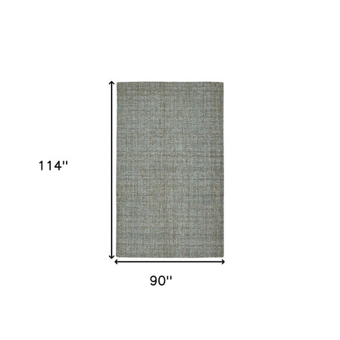 9' X 12' Light Blue And Gray Wool Abstract Hand Tufted Area Rug