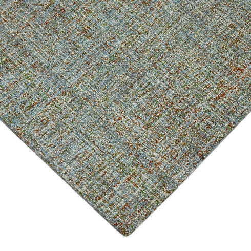 9' X 12' Light Blue And Gray Wool Abstract Hand Tufted Area Rug