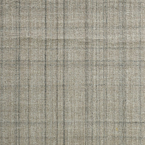 8' X 10' Brown And Gray Wool Plaid Hand Tufted Area Rug