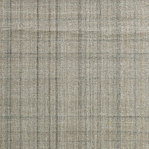 8' X 10' Brown And Gray Wool Plaid Hand Tufted Area Rug