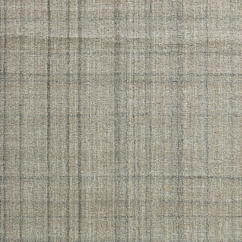 8' X 10' Brown And Gray Wool Plaid Hand Tufted Area Rug