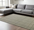 8' X 10' Brown And Gray Wool Plaid Hand Tufted Area Rug
