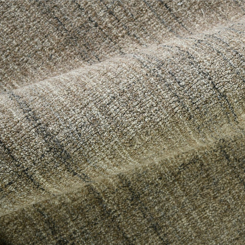 8' X 10' Brown And Gray Wool Plaid Hand Tufted Area Rug