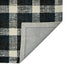 8' X 10' Charcoal And Ivory Wool Plaid Hand Tufted Area Rug