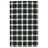8' X 10' Charcoal And Ivory Wool Plaid Hand Tufted Area Rug