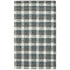 8' X 10' Dark Gray And Ivory Wool Plaid Hand Tufted Area Rug