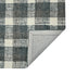 8' X 10' Dark Gray And Ivory Wool Plaid Hand Tufted Area Rug