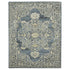 8' X 10' Denim Blue And Ivory Wool Oriental Hand Tufted Area Rug