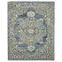 8' X 10' Denim Blue And Ivory Wool Oriental Hand Tufted Area Rug