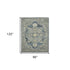 8' X 10' Denim Blue And Ivory Wool Oriental Hand Tufted Area Rug