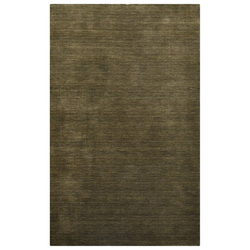5' X 8' Brown Wool Hand Woven Area Rug