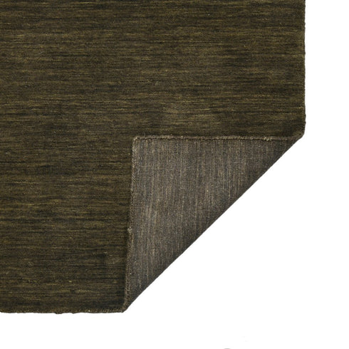 5' X 8' Brown Wool Hand Woven Area Rug