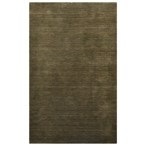 5' X 8' Brown Wool Hand Woven Area Rug
