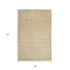 9' X 12' Ivory Wool Hand Woven Area Rug
