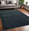 5' X 8' Dark Gray Wool Hand Woven Area Rug