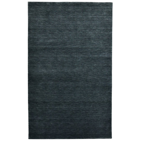 5' X 8' Dark Gray Wool Hand Woven Area Rug