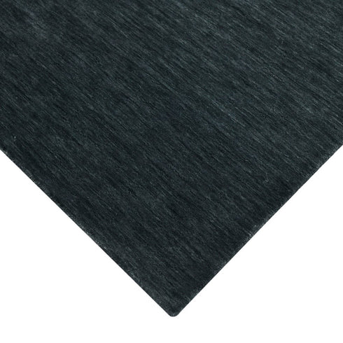 5' X 8' Dark Gray Wool Hand Woven Area Rug