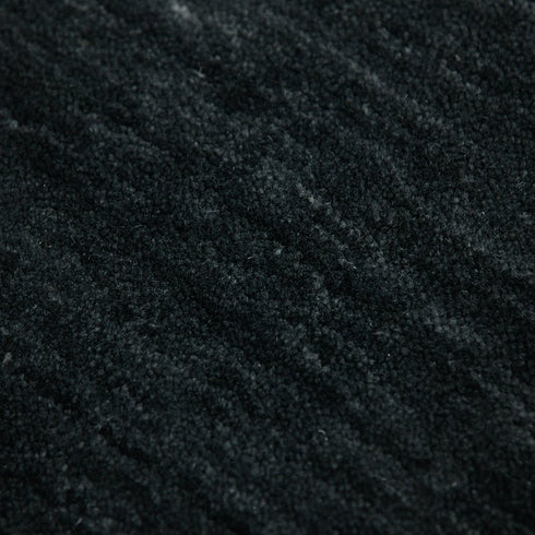 5' X 8' Dark Gray Wool Hand Woven Area Rug