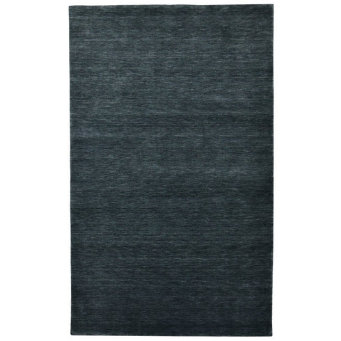 5' X 8' Dark Gray Wool Hand Woven Area Rug