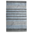 9' X 12' Gray And Light Blue Wool Striped Hand Woven Area Rug