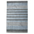 9' X 12' Gray And Light Blue Wool Striped Hand Woven Area Rug
