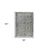 8' Gray And Charcoal Medallion Runner Rug